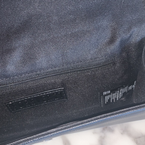 Black Leather Clutch With Silver Pyramid Studs - Picture 4 of 8